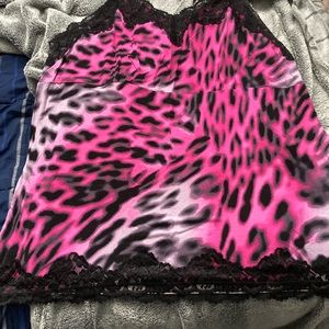 Pink leopard print lane Bryant camisole